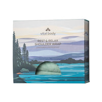 Vital Body Rest & Relax Shoulder Wrap packaging with nature-themed design